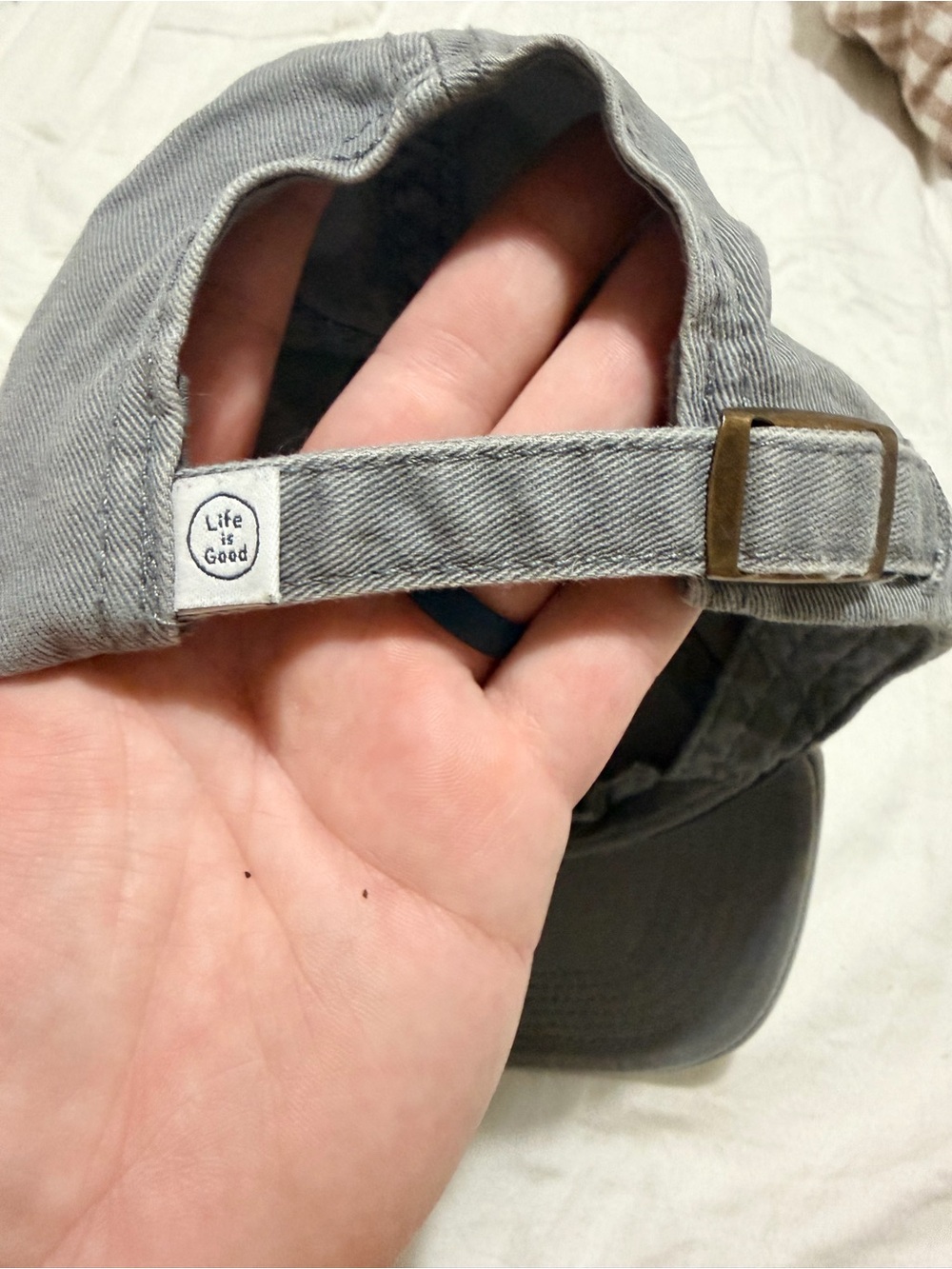 Gray Life Is Good Ball Cap - Picture 2 of 3